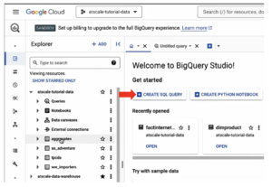 Google BigQuery - Create a data set