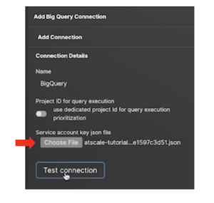 AtScale Design Center- Add BigQuery Connection