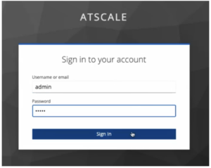 Sign into AtScale