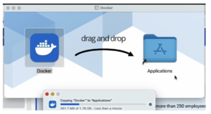 Install Docker - drag and drop