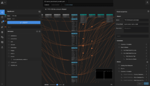 Visualization of multiple joins consolidating into a single table representation in Databricks Unity Catalog.